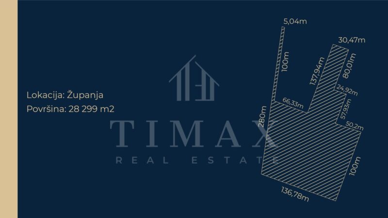 Poslovno-trgovačko građevinsko zemljište 28.299 m² – Županja Timax real estate nekretnine